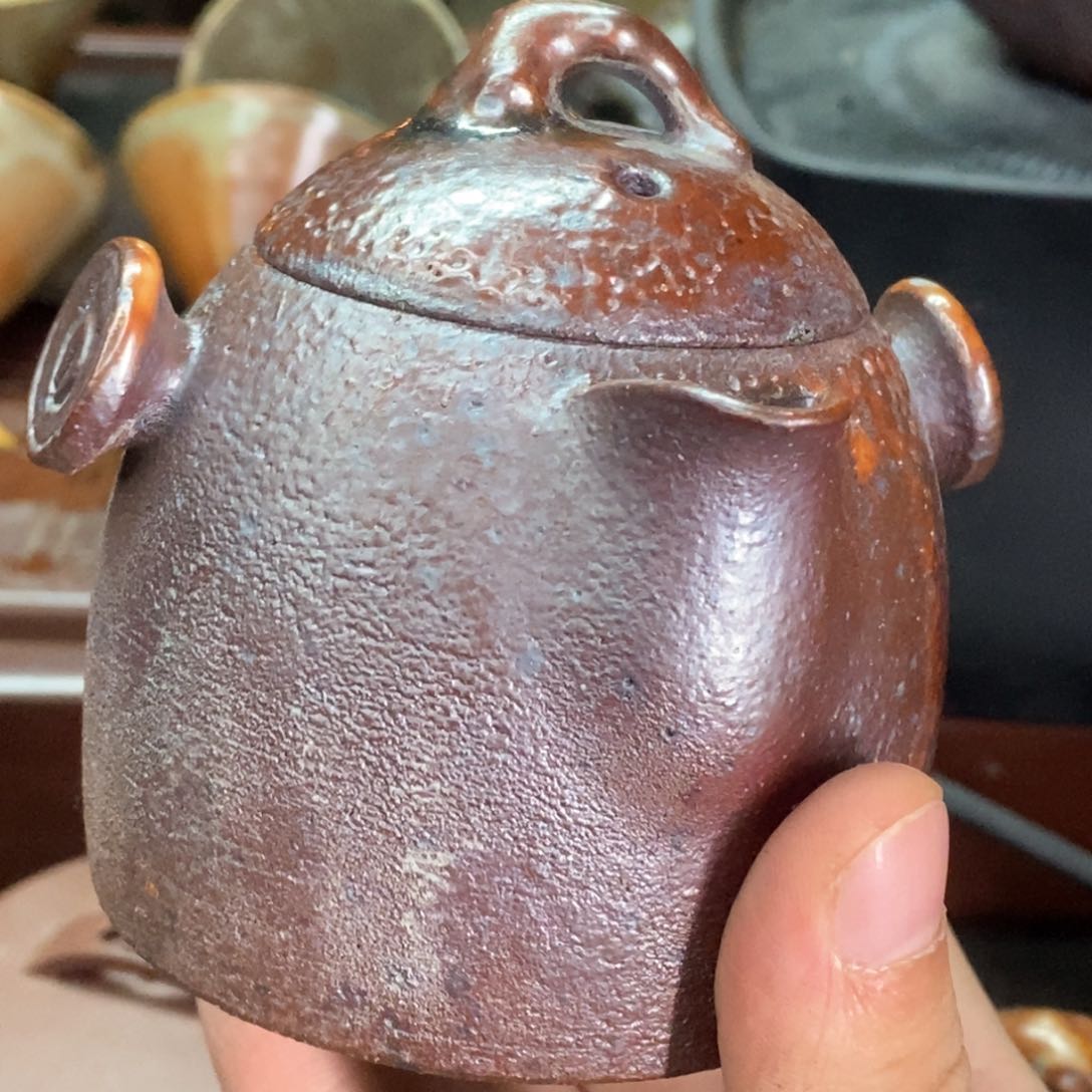 紫砂宝瓶柴烧壶壶