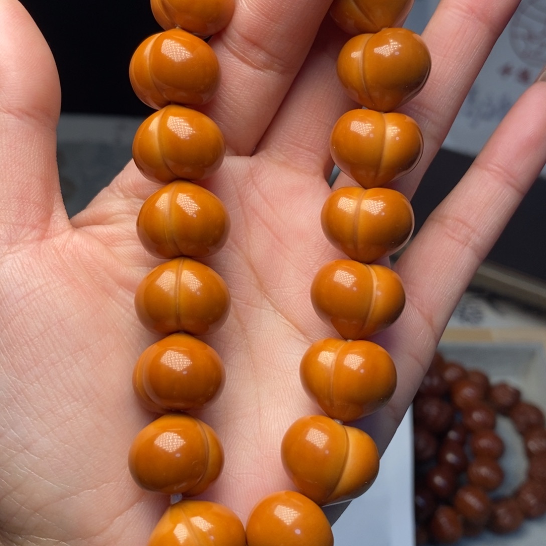 手串猴头核桃高定玻璃底