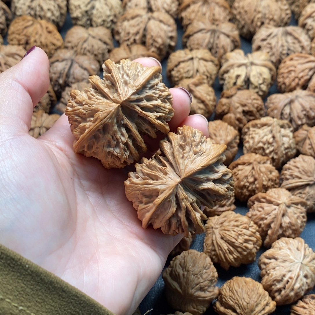 文玩核桃把件51野牛连体