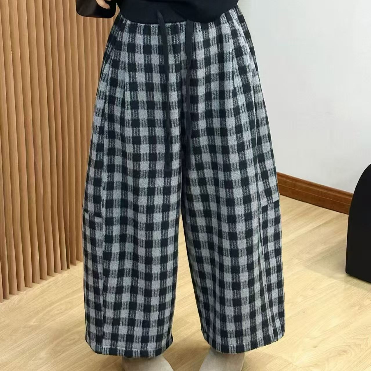 2025冬款欧货职业气质减龄阔腿裤直筒