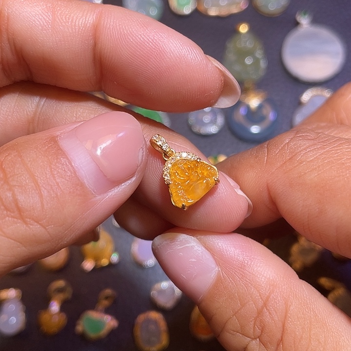 翡翠银S925镶嵌颈饰