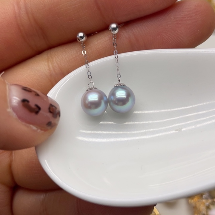 海水珍珠耳饰18K金镶嵌