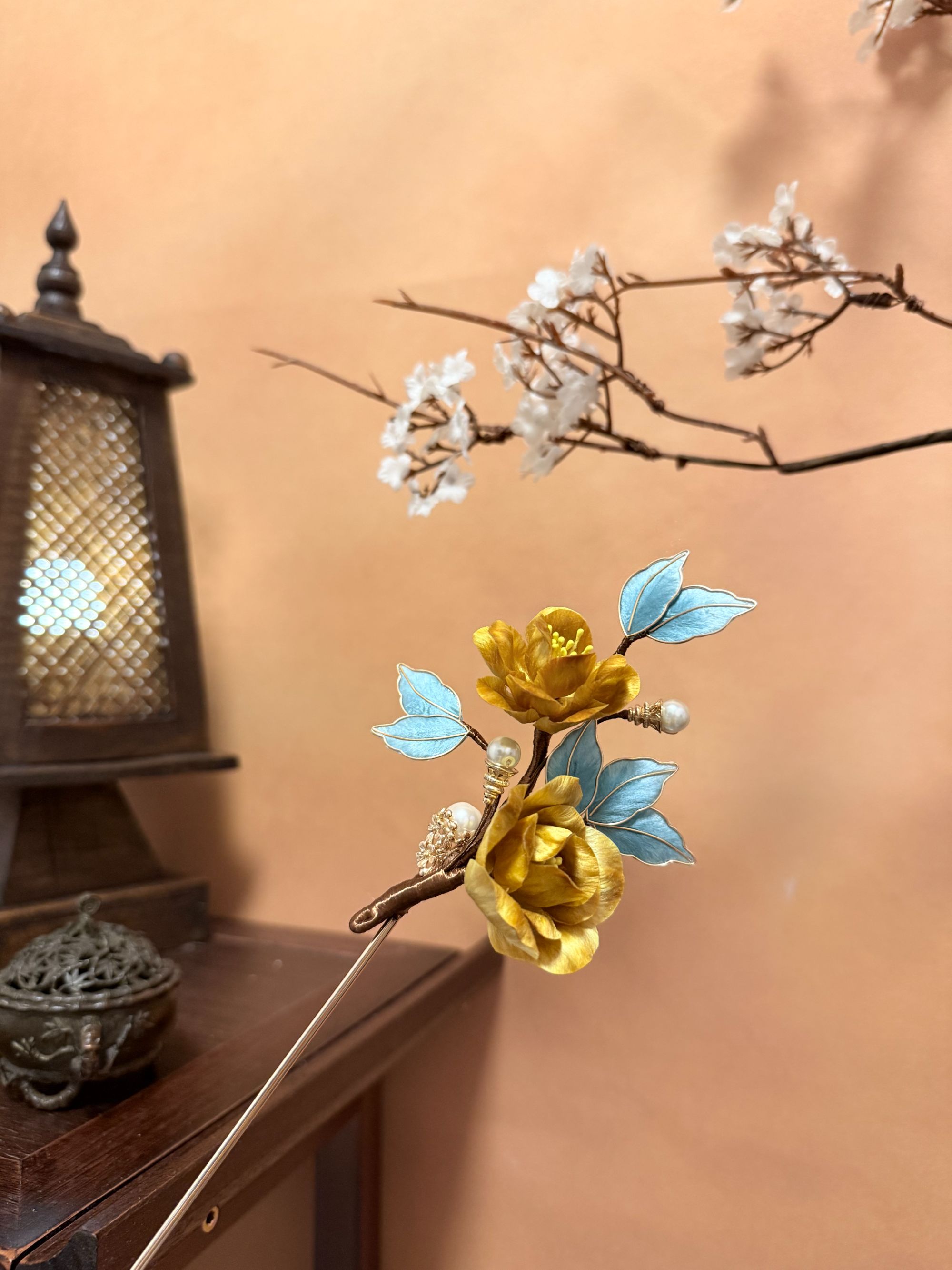 【镜花水月】绒花发簪