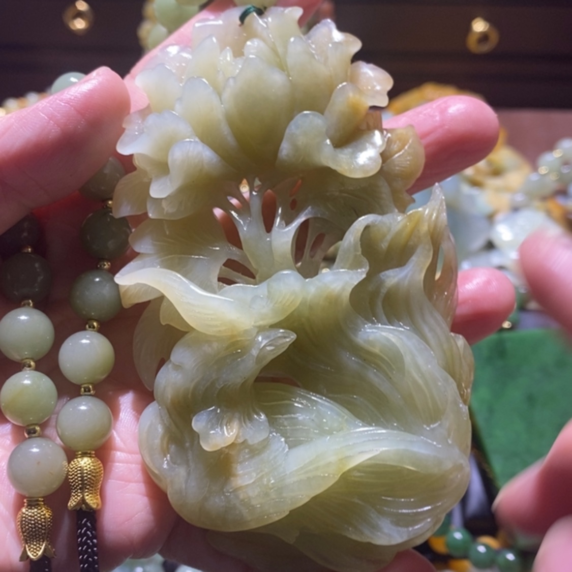 【闪购商品】岫玉毛衣链未镶嵌