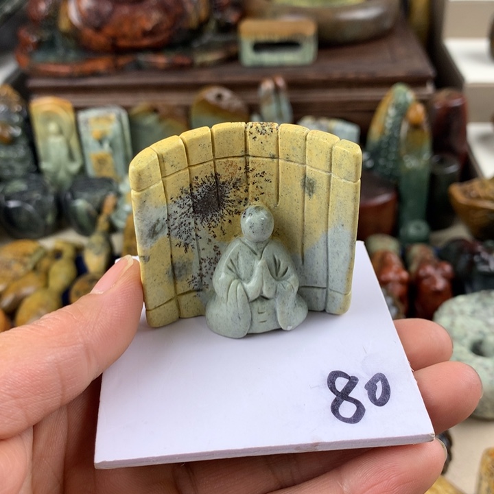 岫岩河磨玉（透闪石质玉）小摆件未镶嵌W***W