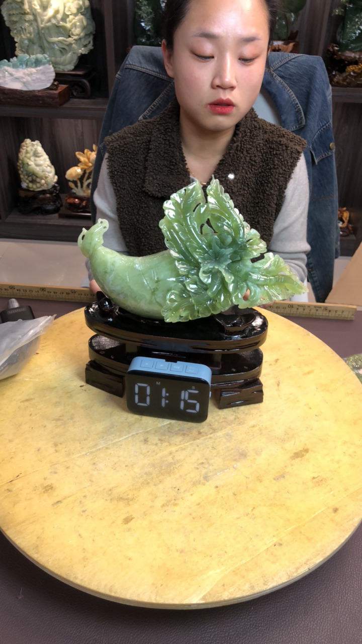 蛇纹石玉（覆膜）摆件原创作品。158