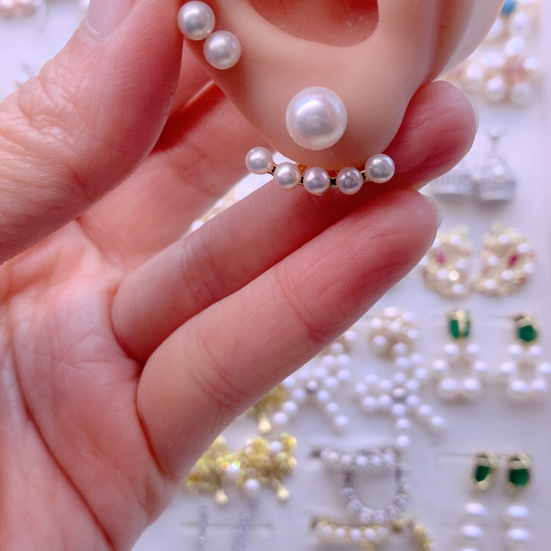 耳饰淡水珍珠合金