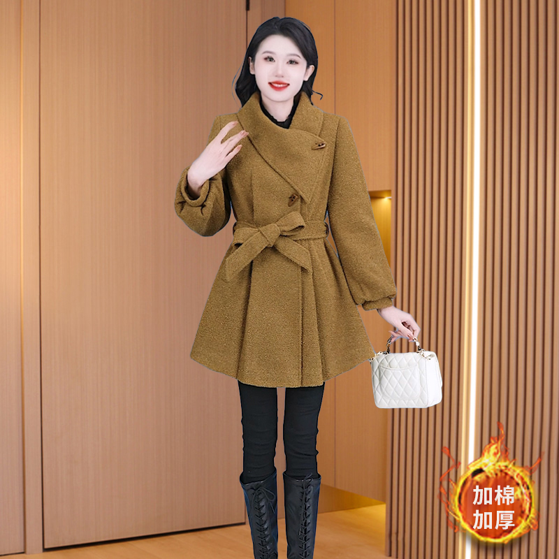 琪琪女装新款气质时尚大气减龄休闲收腰显瘦风衣中长款28893