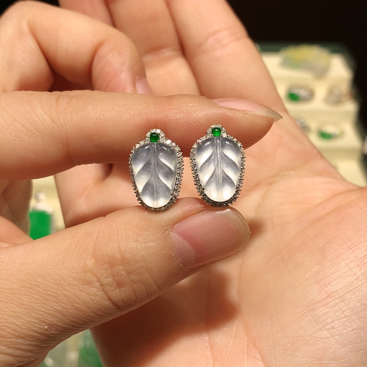 【闪购商品】翡翠颈饰18K金镶嵌缅甸A货