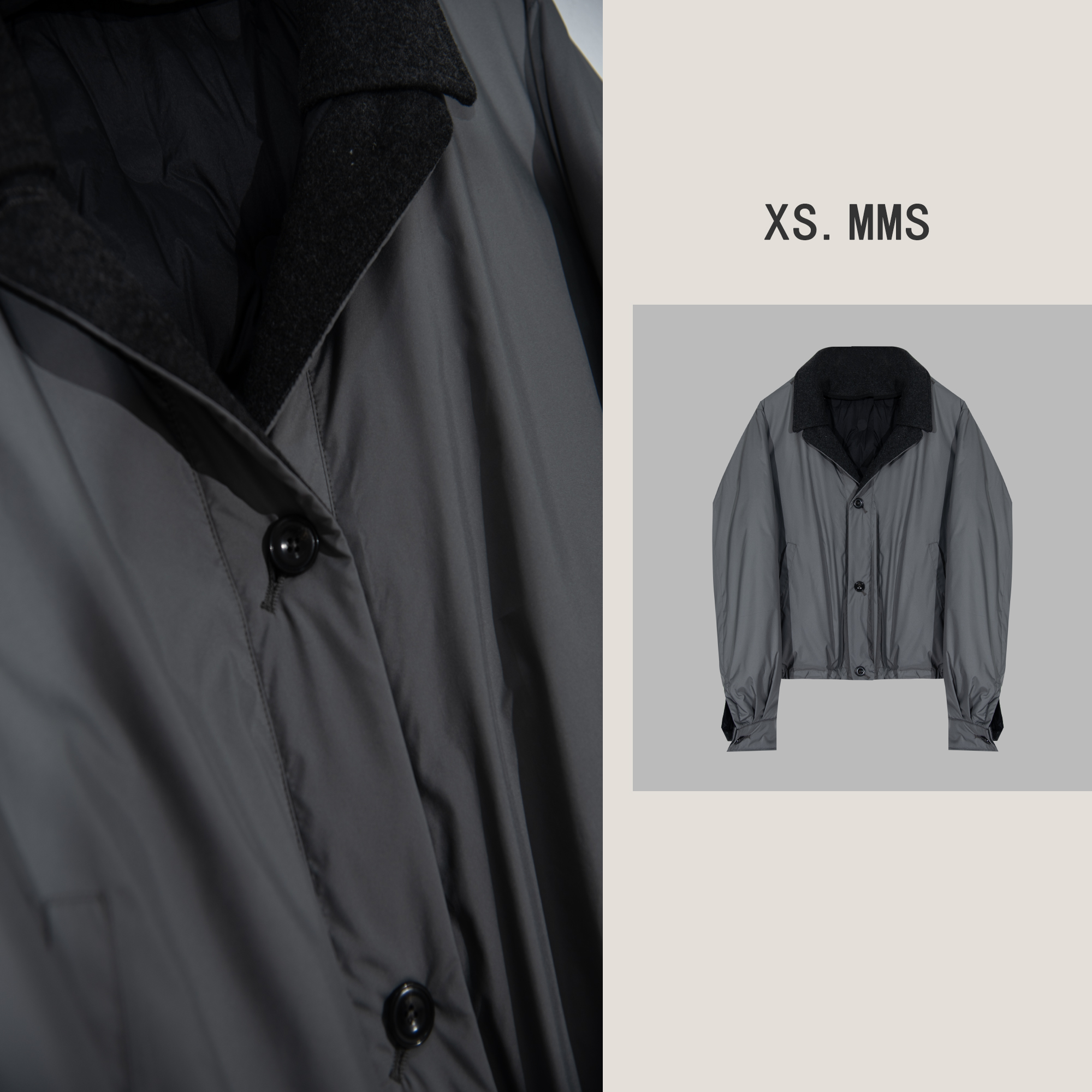 MMS【浪漫星河】设计师女装百搭双面可穿蓄热保暖羽绒服YR253310388