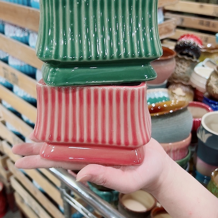 有孔，凑单福利满10元发货陶瓷多肉花盆！