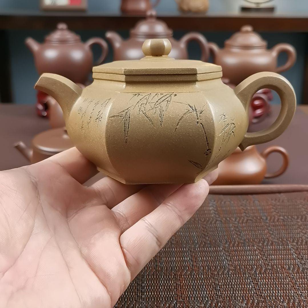 紫砂茶壶段泥大彬六方300CC