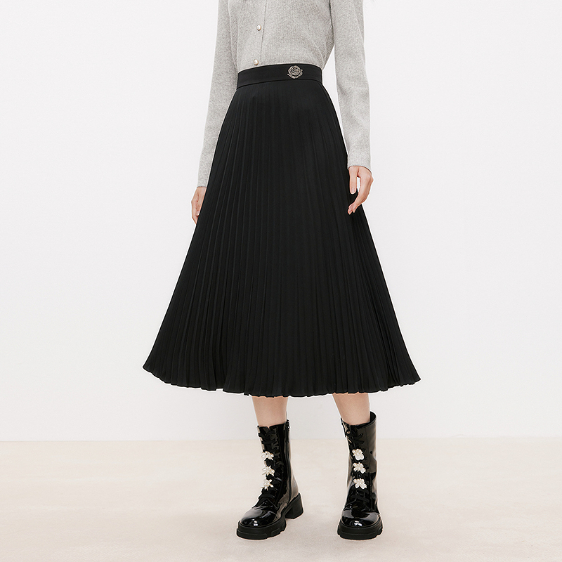 珂莱蒂尔25春新款时尚百搭服装高级清冷干净女装半身裙KW03559W0