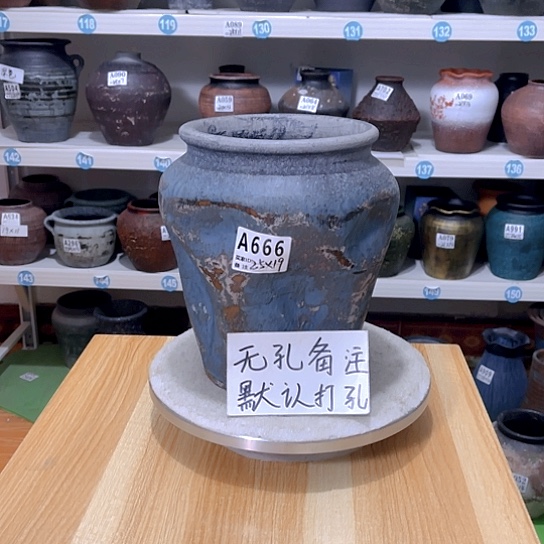 红陶手工制作工艺花盆