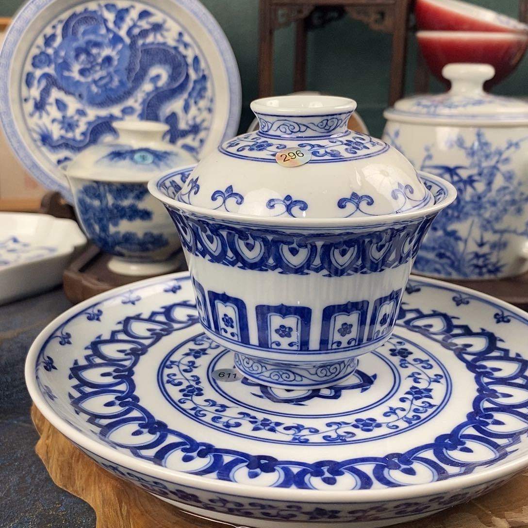 瓷片景德镇手绘青花茶器296