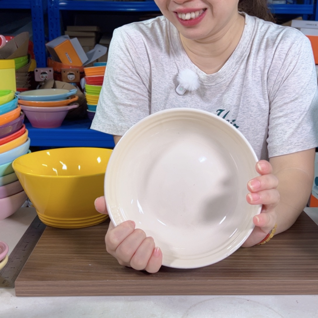 陶瓷米白色燕麦碗