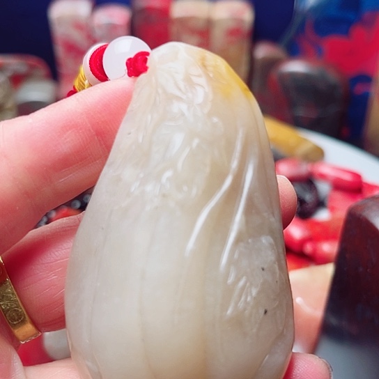 昌化石冻石手把件