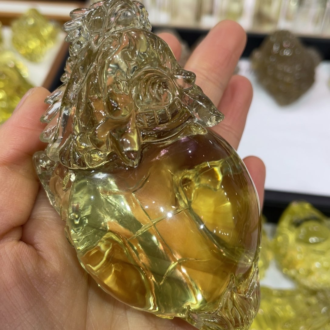 黄晶摆件未镶嵌龙龟