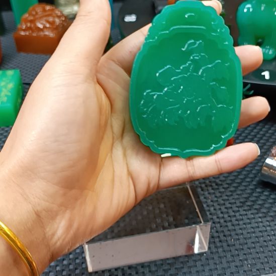 赵***兄寿山石印石雅安新绿