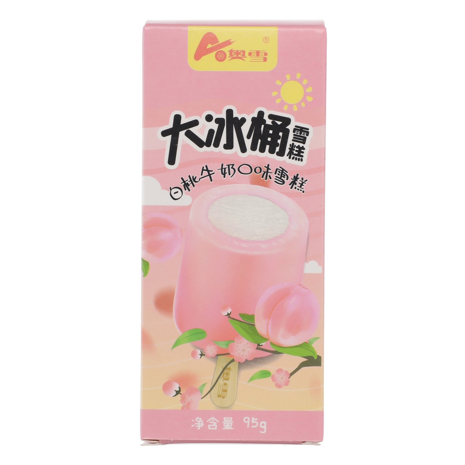 奥雪雪糕白桃牛奶味 95g网红雪糕