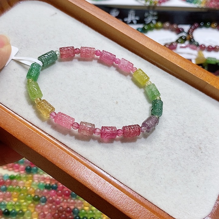 碧玺手链未镶嵌碧玺手链6.3毫米