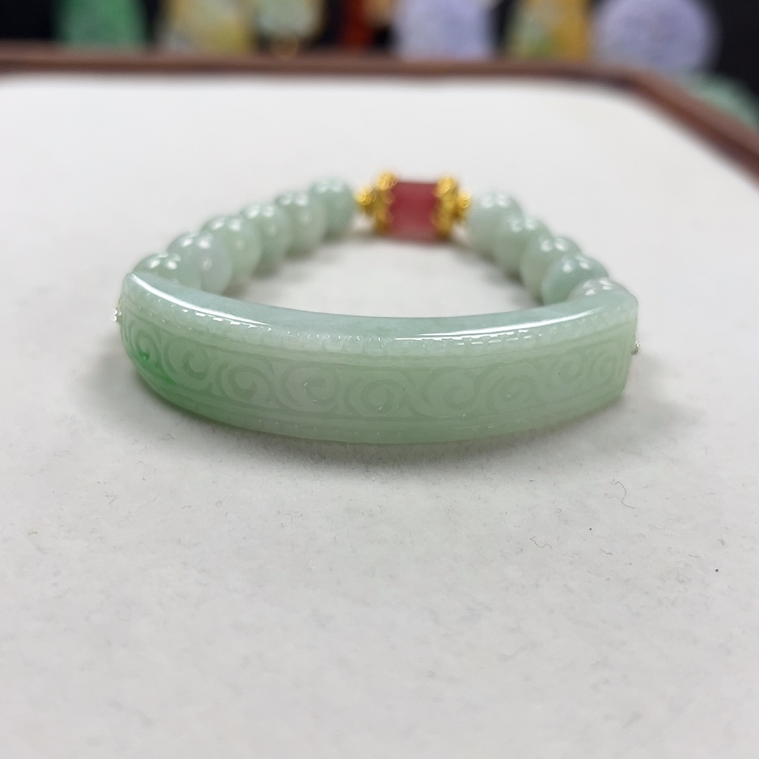 翡翠未镶嵌手链手牌