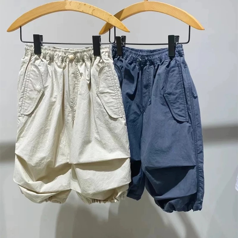 2025夏季新款儿童时尚裤子男女童百搭休闲裤束脚裤七分裤