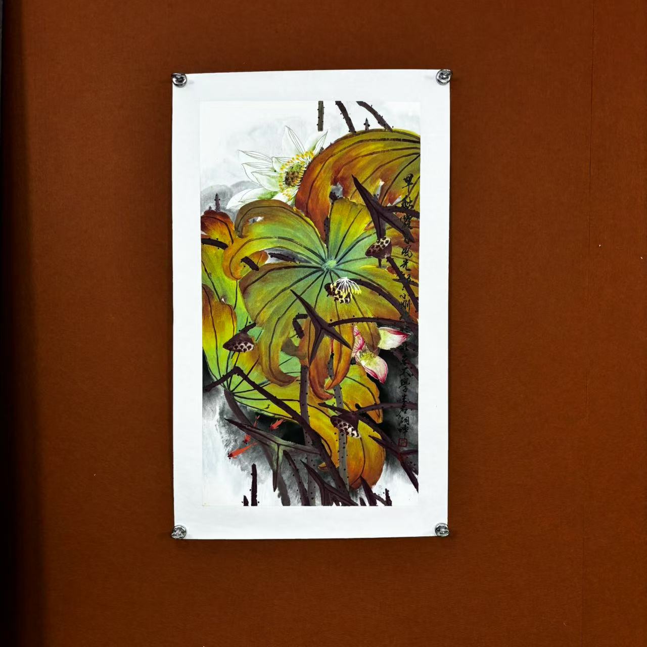 刘小刚  2重彩花鸟画   2.2平尺 已托底   宣纸本