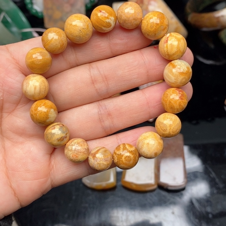 硅化珊瑚（珊瑚玉）手镯未镶嵌