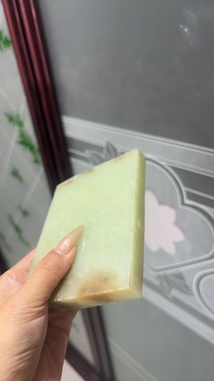 糖白和田玉原石毛料板