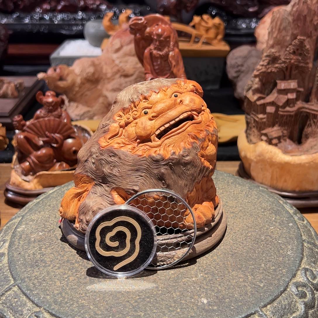 荔枝木小****雨荔枝木狮子香炉