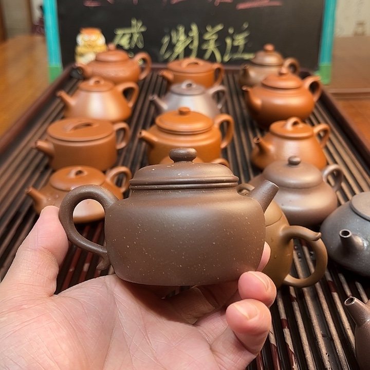 紫砂茶壶七***盒原矿紫泥德中