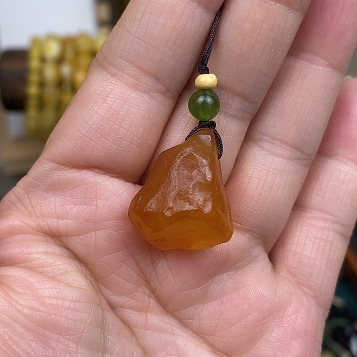 蜜蜡未镶嵌裸石手机坠