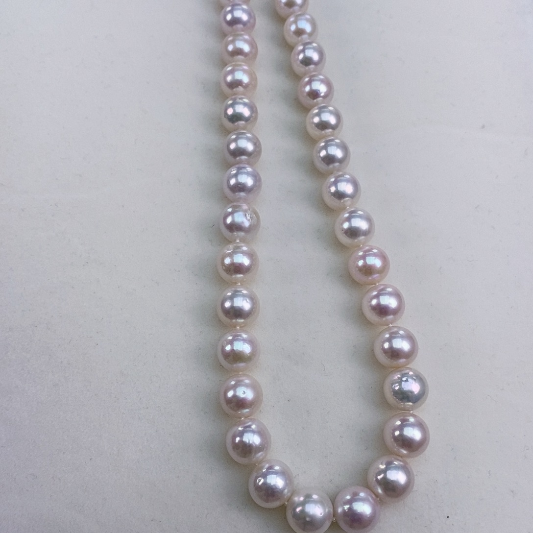 淡水珍珠银S925镶嵌颈饰10-11正圆