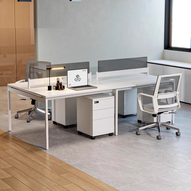 办公桌简约现代工位办公桌椅组合双两4四6人位员工办公家具职员桌