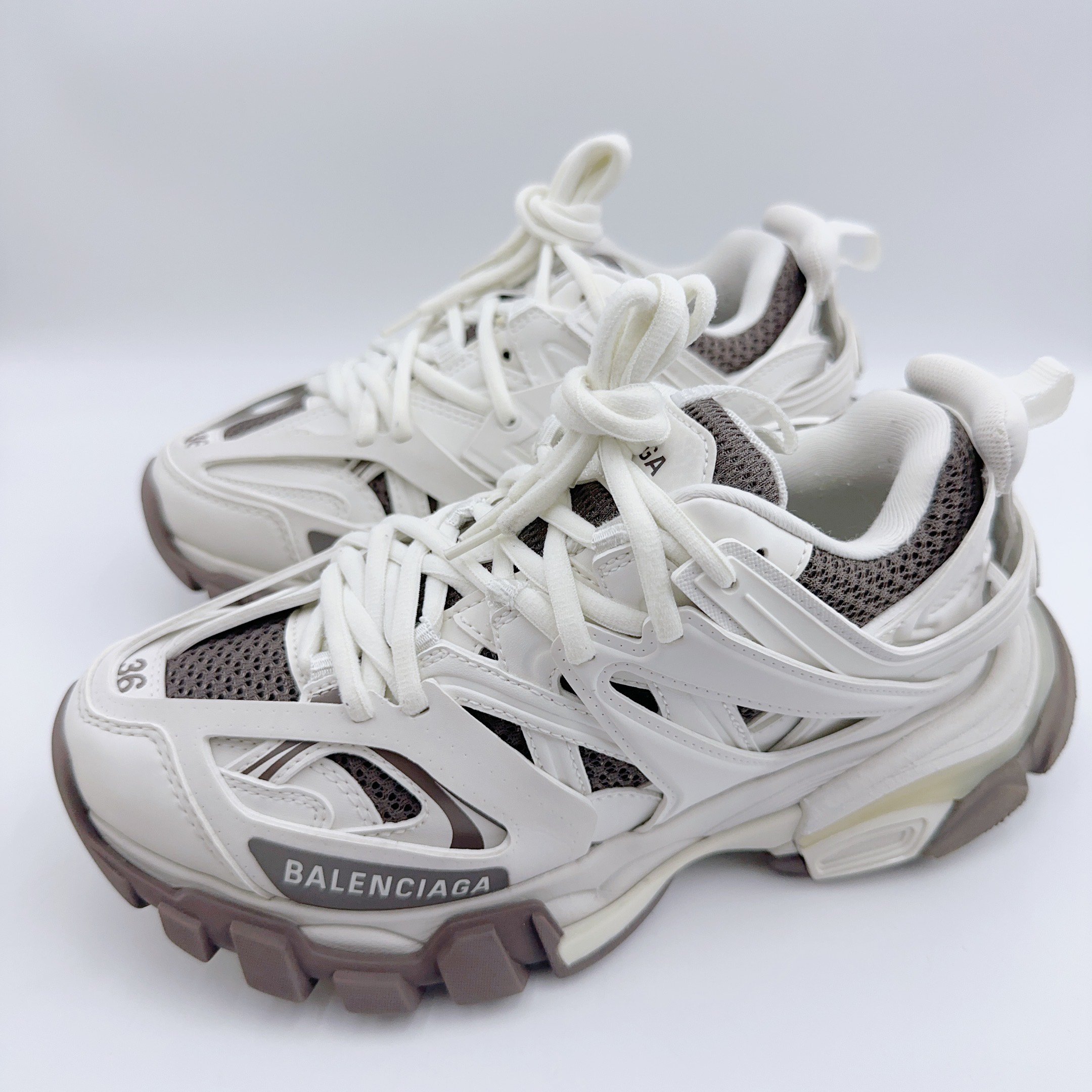 95新 Balenciaga/巴黎世家 36码/摩卡track老爹鞋/01834