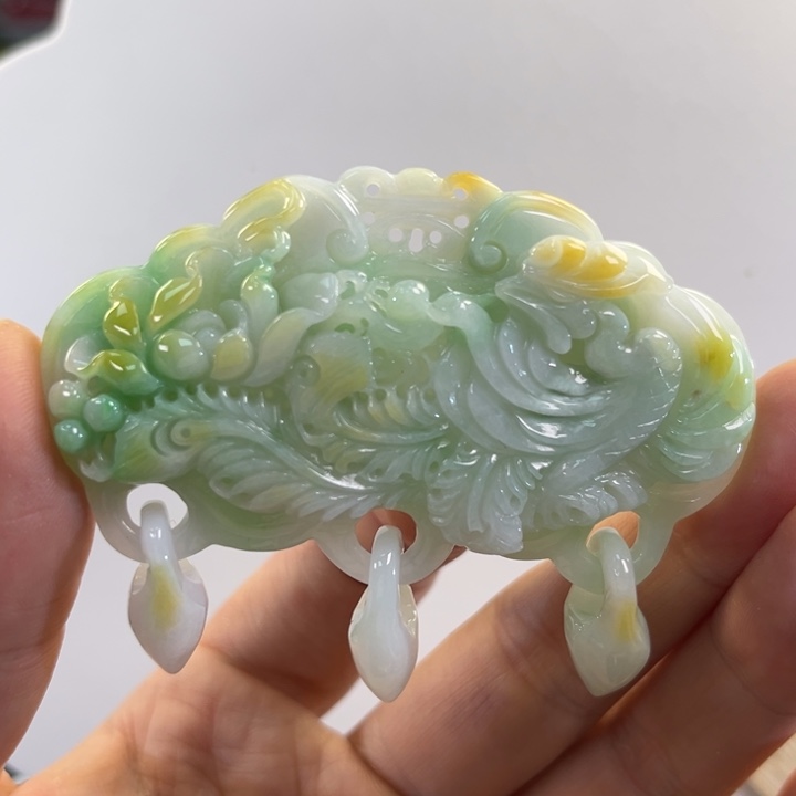 翡翠吊坠(赠链)未镶嵌代编织