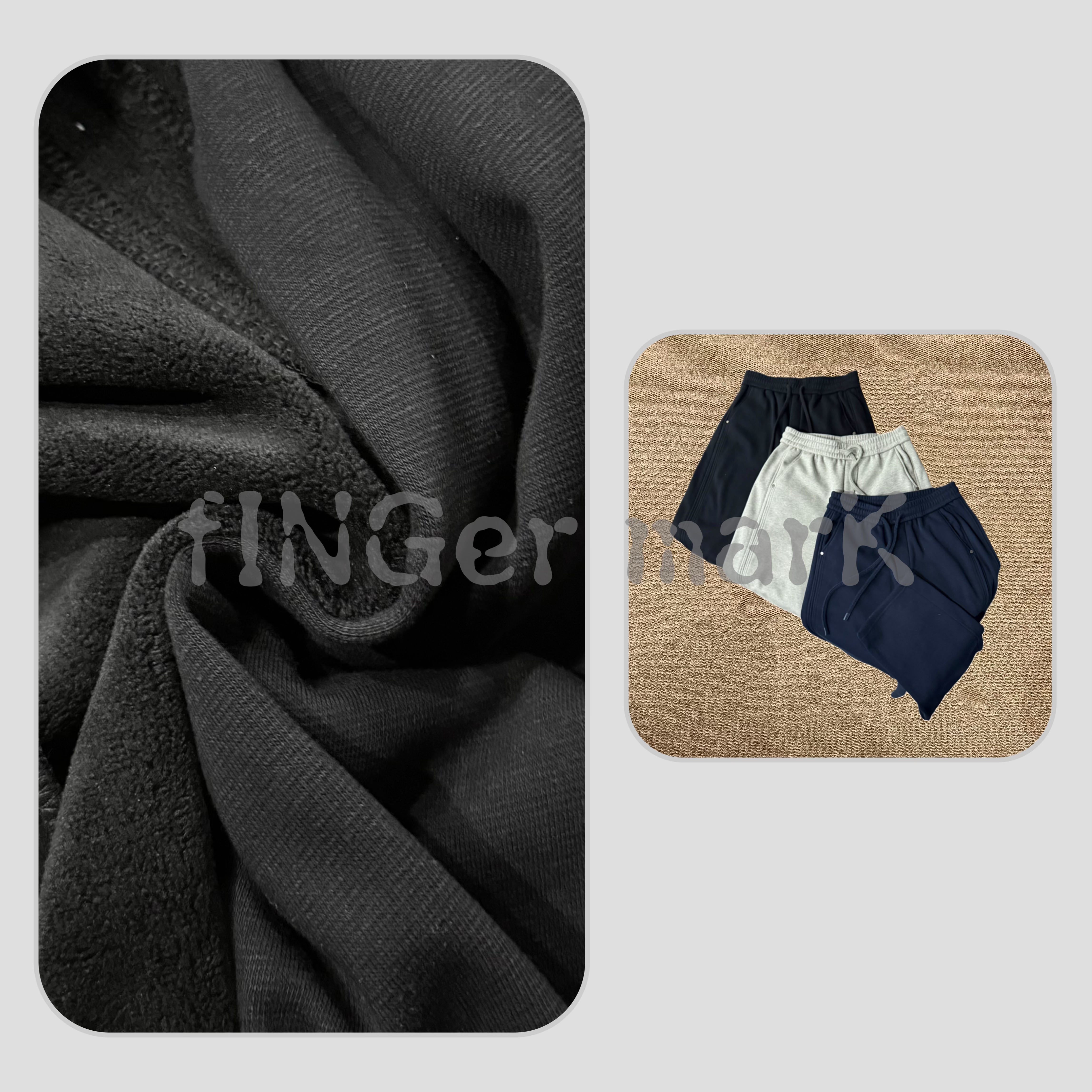 fINGer marK 集閤店 【加绒】复古风情立体裁剪弯刀卫裤8557