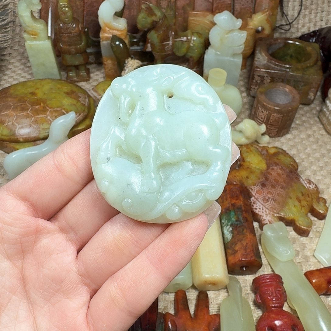 白玉菩提吊坠挂件