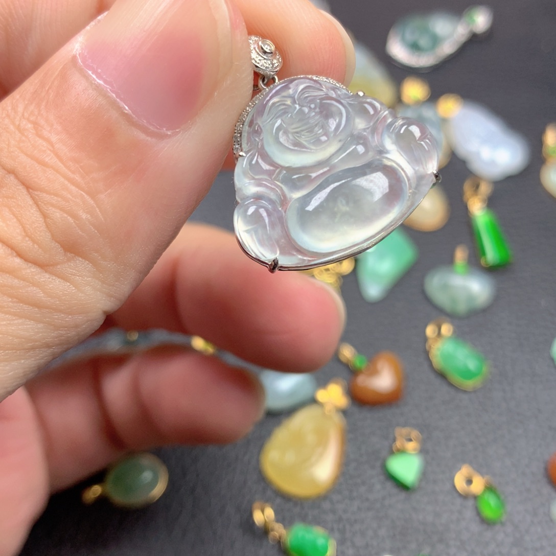 【闪购商品】颈饰18K金镶嵌翡翠卷***卷翡翠