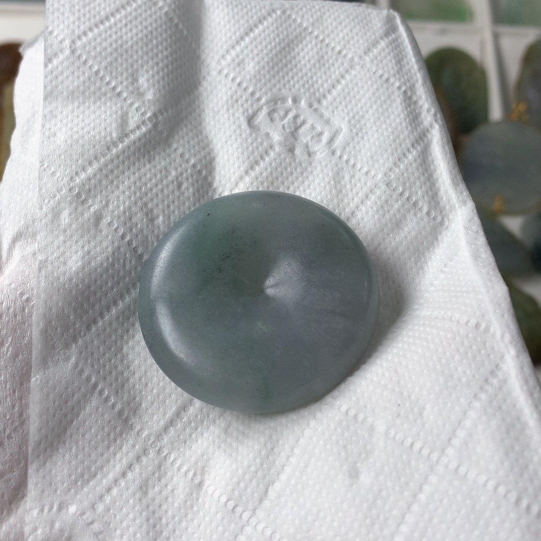 定制翡翠未镶嵌平安扣 毛货 无鉴赏期