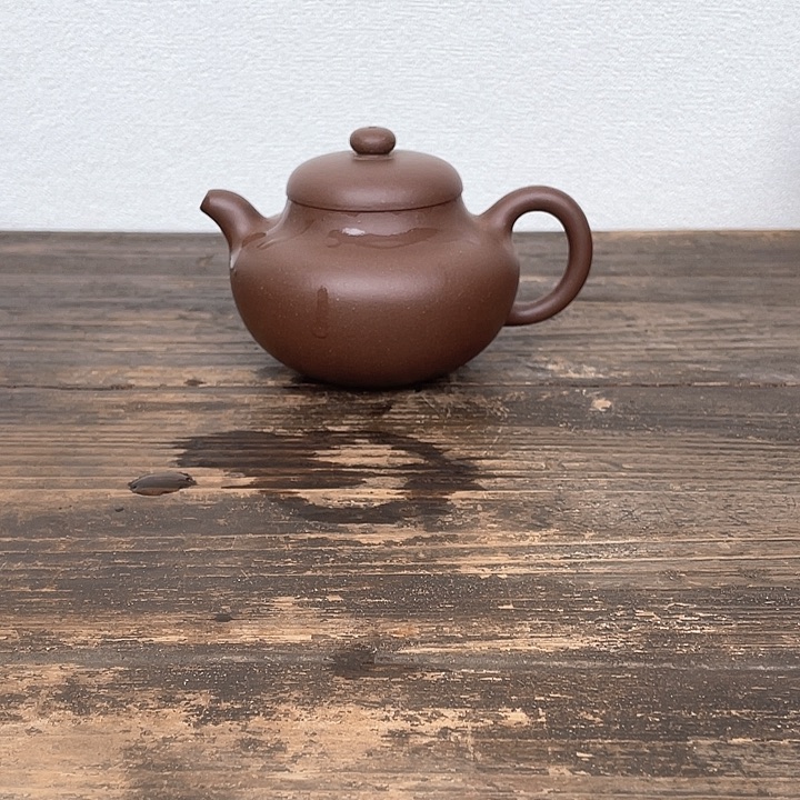 茶壶紫砂紫泥柿圆