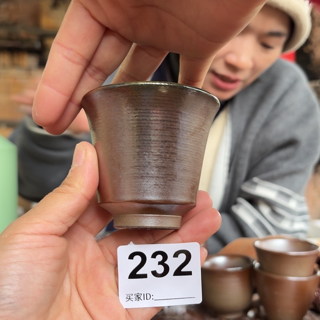 杯坭兴陶柴烧全手工原矿泥料杯