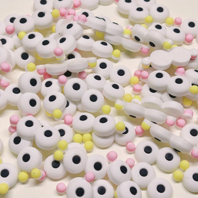 【子菲】软胶 大号眼睛爆款白色卡通一体眼睛玩偶五官表情配