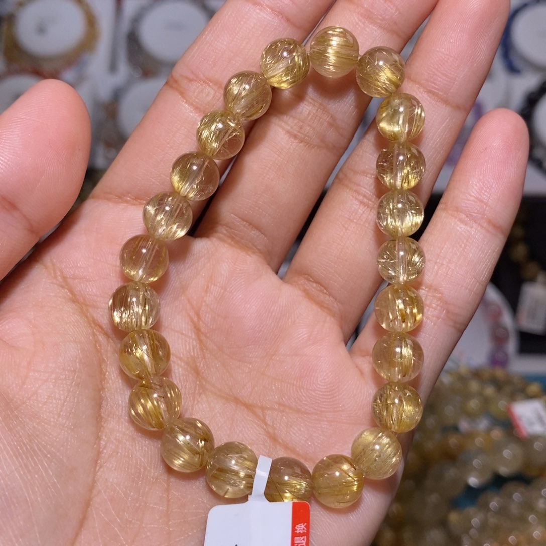 【闪购商品】发晶手串未镶嵌钛晶顺发8.1mm