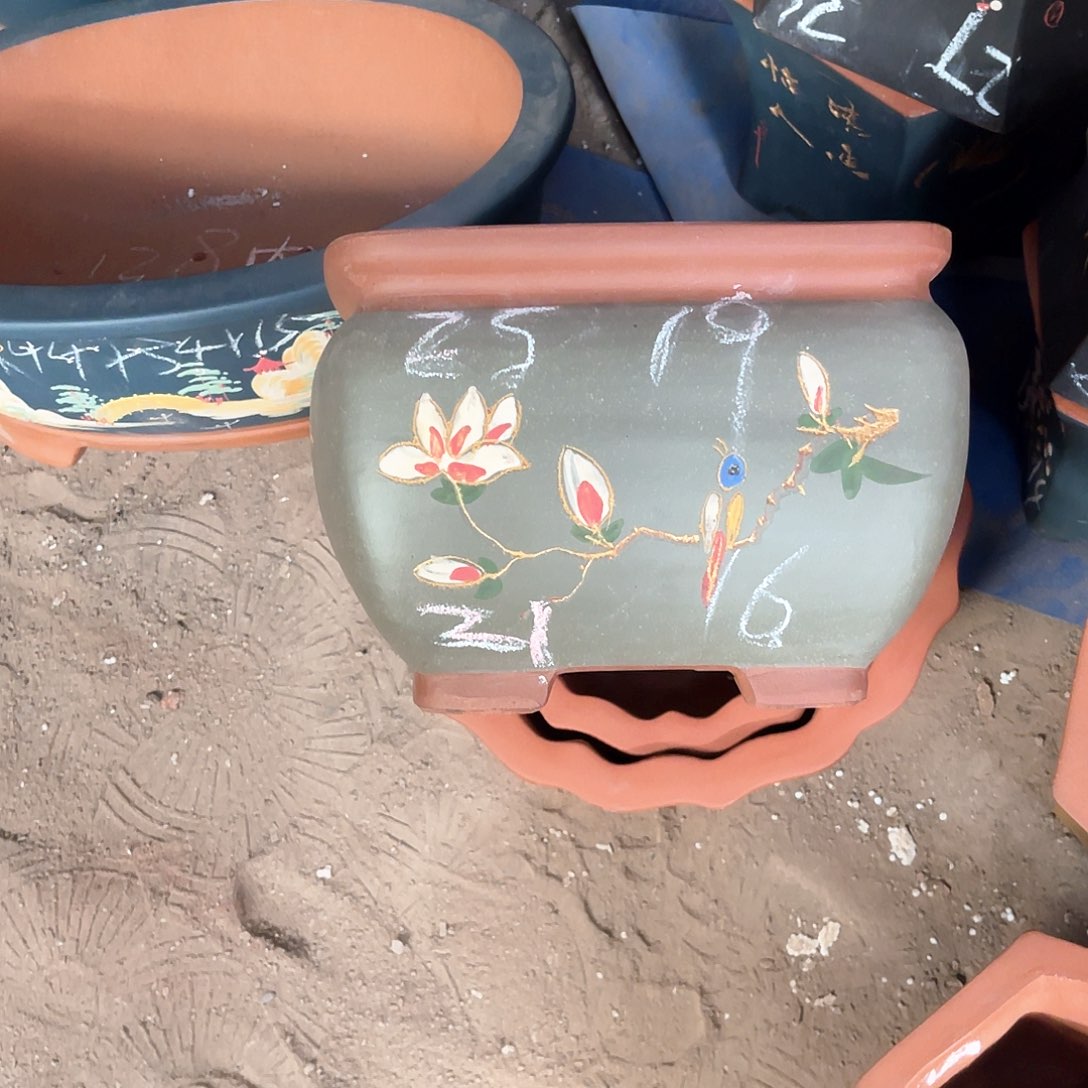 紫砂花盆四方盆一个