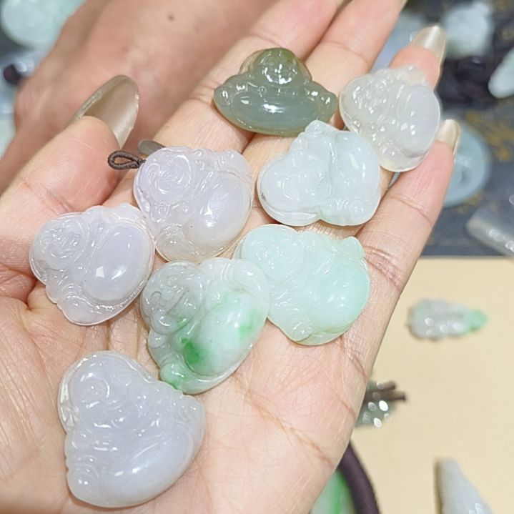 翡翠颈饰未镶嵌随机发佛公