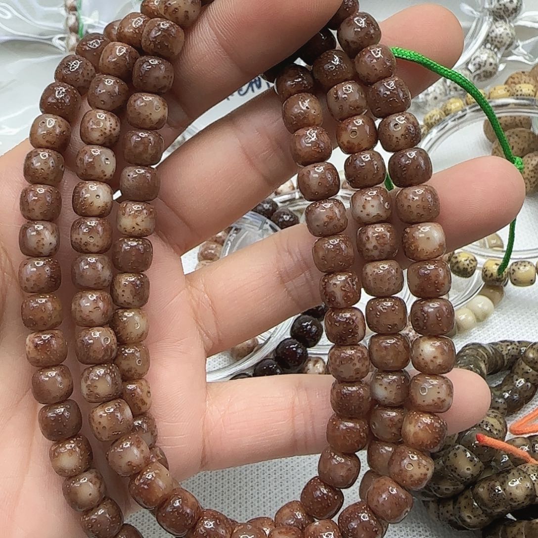 星月菩提手串57尽头粉皮星月菩提87-108