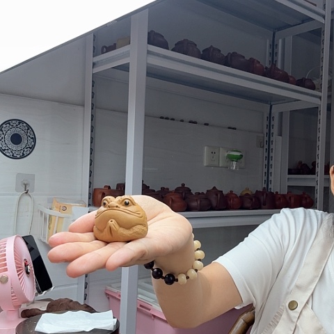 段泥茶案可以插香的金蟾茶宠