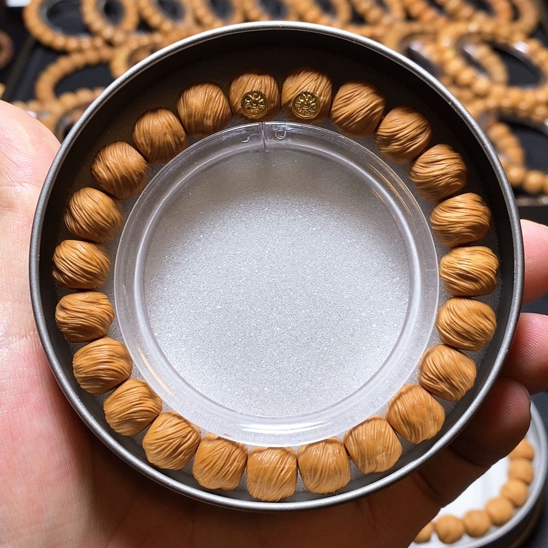 猴头核桃手串双18k金标鬼印无相尺寸10+全品206号